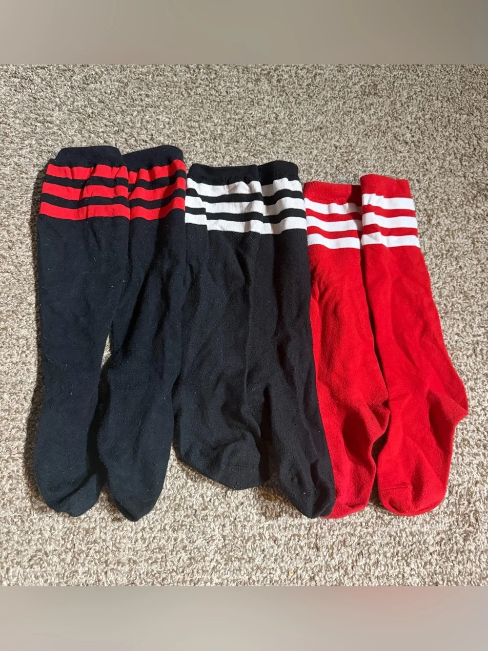 Knee-High Striped Crew Socks